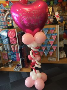 Personalised large balloon heart decoration