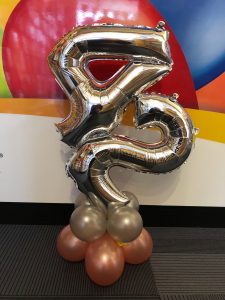 Table double number balloon decoration